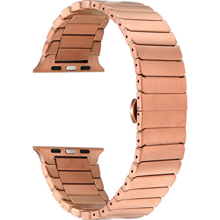 Teleplus Watch 4 5 42MM Kordon Alüminyum Alaşım Çizgi Desenli KRD79 Bronz