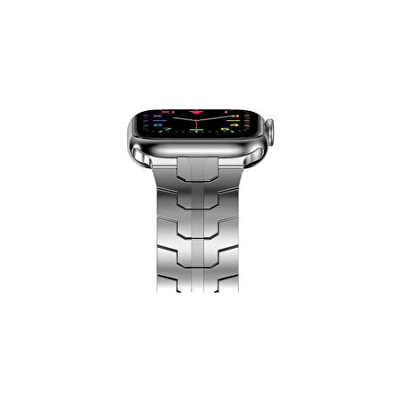 Teleplus Watch Series 3 4 5 44MM Kordon Titanium Alaşımlı Metal Krd 63 Gümüş