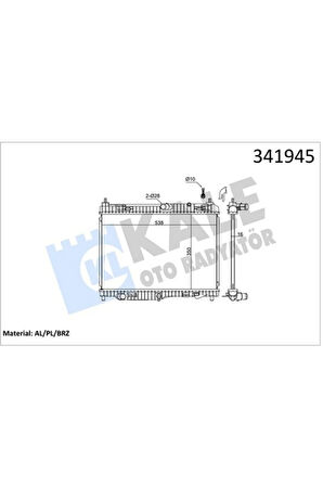 Motor Su Radyatoru Fıesta 1.4tdcı 1.6tdcı 1.5tdcı 08 B Max 1.5tdcı 1.6tdcı 12 Transıt Courıer 1