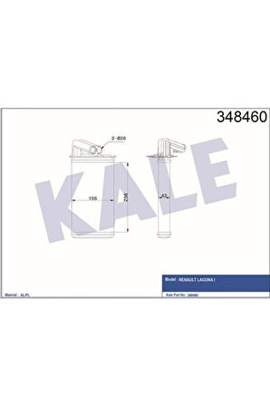 Kalorifer Radyatörü Laguna I 1.8ı-1.9 Dcı-2.0ı 94-