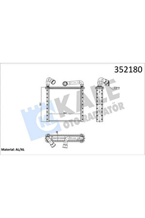 Kalorifer Radyatörü Golf 7-Passat-Tıguan-Crafter-Octavıa-Superb-Ateca-Q3 13 164X167X26 5Q081