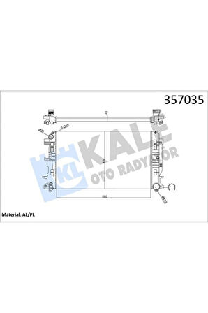 Motor Su Radyatoru Mercedes Sprınter B906 . Vw Crafter 30-35-50 680X416X24 A9065000002-2E012125
