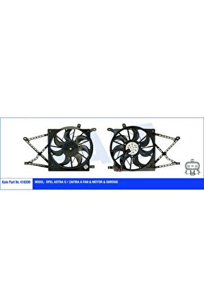 418200-FAN Motoru Opel Astra G / Zafıra A 230W 380MM Fan-Motor-Davlumbaz
