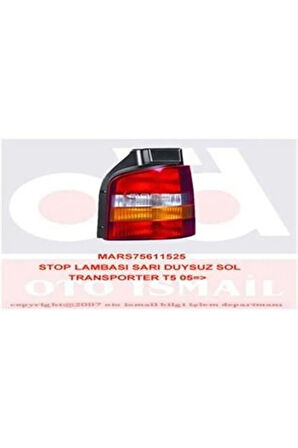 Stop Lambası Sarı Duysuz Sol Transporter T5 05