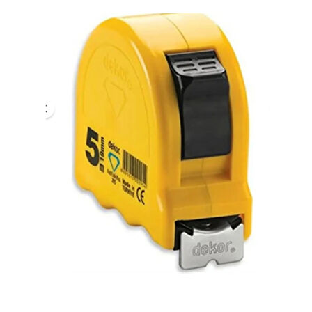Dekor 296 Şerit Metre Klipsli Darbeye Dayanıklı (5 Metre-25 Mm)