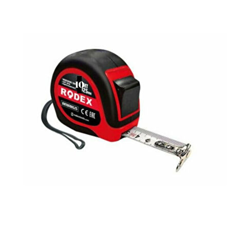 RODEX Kauçuk Kaplı Şerit Metre 10mtx25mm