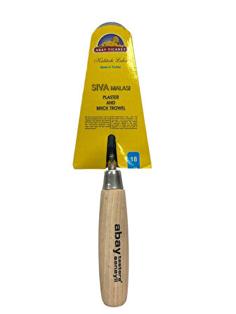 ABAY Ahşap Saplı Ekstra Çelik Sıva Malası 18cm