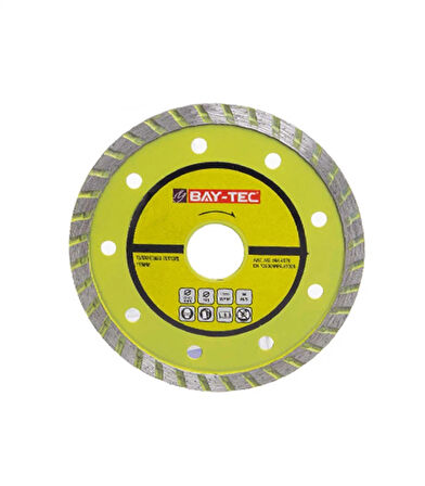 BAY-TEC Turbo Elmas Testere 115MM Granit Mermer Seramik Asfalt Beton Kesme Testeresi