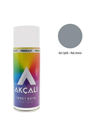 AKÇALI Tampon Sprey Boya 400 ml/ Gri  306-Ral 7001