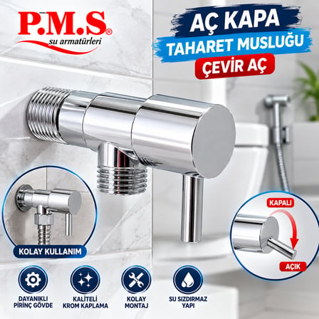 PMS Aç Kapa Taharet Musluğu Çubuklu Taharet Musluğu