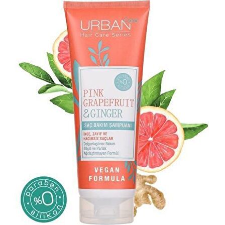 Urban Care Pink Grapefruit & Ginger Saç Bakım Şampuanı ve Saç Bakım Kremi  2'li Set