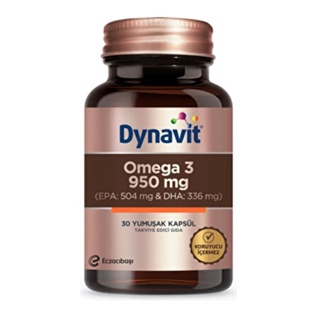 Omega 3 950 Mg Takviye Edici Gıda 30 Yumuşak Kapsül