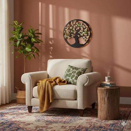 Led Işıklı ve Beyaz Sakura Hayat Ağacı Tablo 40cm