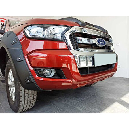 Çmk Ford Ranger 2012-2016 Ön Sis Çerçevesi Kaplama Siyah Kalın