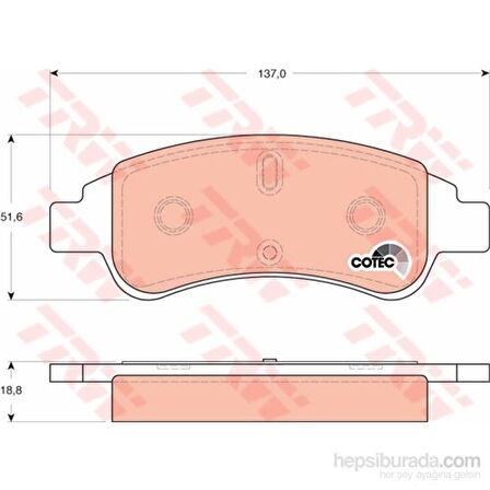 Trw - Fren Balatası Ön (Citroen :Berlıngo Ym (2002-) - Trw Gdb1563