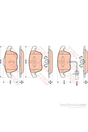 - Fren Balatası Ön (Audı A4 Avant (8Ed) 2.0 Tdı ) - Gdb1814