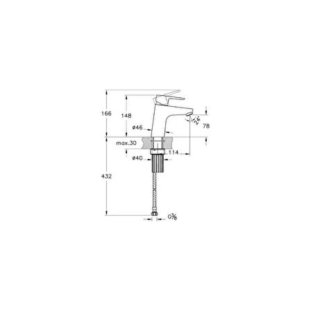 Artema Twist Round Lavabo Bataryası A42969