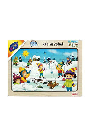 Colezium Ahşap Eğitici Puzzle Kış Mevsimi