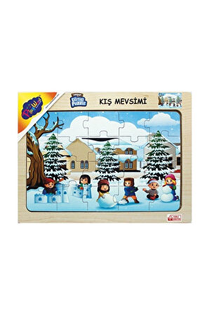 Colezium Ahşap Eğitici Puzzle Kış Mevsimi