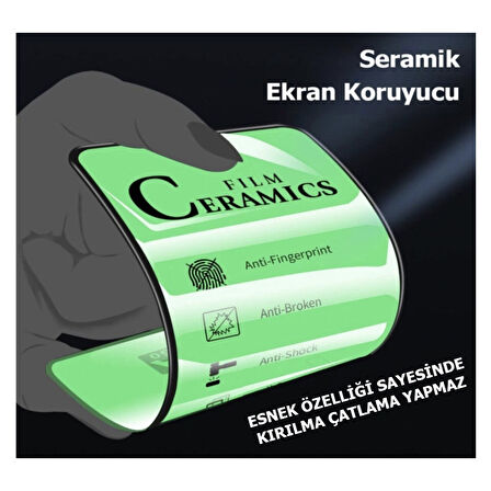 Apple iPhone 12 Ekran Koruyucu Seramik Nano Cam Esnek Tam Full Kaplayan Kırılmaz