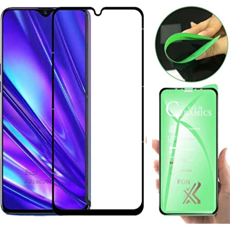 Huawei P30 Lite Ekran Koruyucu Seramik Nano Cam Esnek Tam Full Kaplayan Kırılmaz