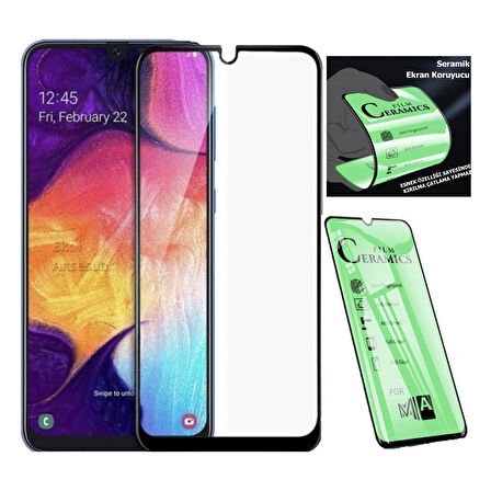 Huawei P30 Lite Ekran Koruyucu Seramik Nano Cam Esnek Tam Full Kaplayan Kırılmaz