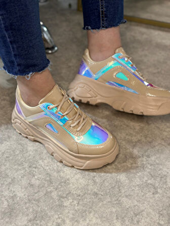 Günlük Kadın Spor Ayakkabı Yüksek Taban 6 Cm Sneaker 001