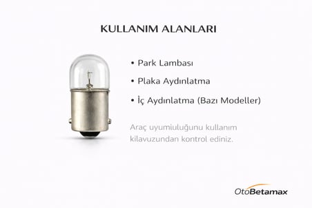 Inwells R5W 67 12V 5W Standart Oto Ampulü - Park, Stop, Sinyal, Plaka Lambası - 10 Adet
