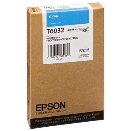 Epson T6032 C13T603200 Mavi Kartuş "Eski Kartuş"