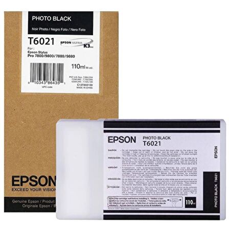 Epson T6021 C13T602100 Foto Siyah Kartuş