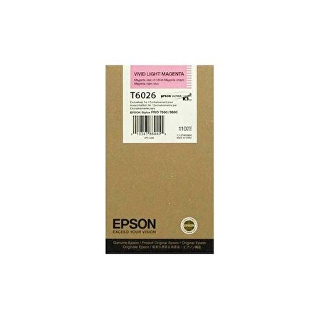 Epson T6026 C13T602600 Açık Kırmızı Kartuş