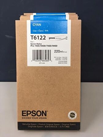 Epson T6122 C13T612200 Mavi Kartuş