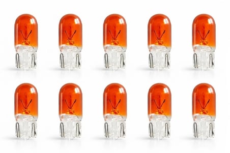 Inwells WY5W T10 12V 5W Dipsiz Turuncu (Amber) Ampul - Sinyal, Park, Gösterge - 10 Adet