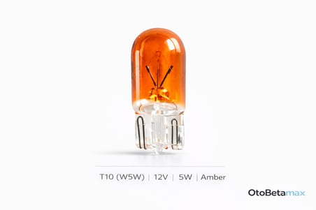 Inwells WY5W T10 12V 5W Dipsiz Turuncu (Amber) Ampul - Sinyal, Park, Gösterge - 10 Adet