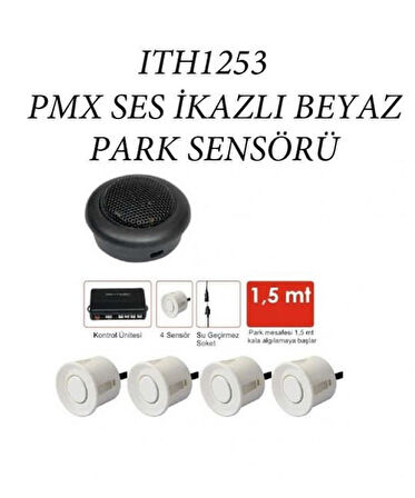 ARAÇ PARK SENSÖRÜ 22MM BEYAZ PMX SESLİ