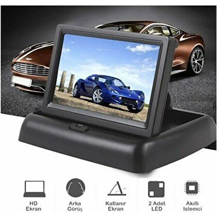 KARE KATLANIR EKRAN+KAMERA 4.3 İNÇ PMX