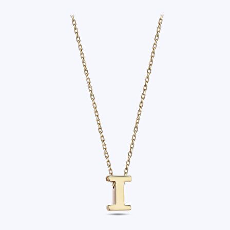 Altın I Harfi Kolye