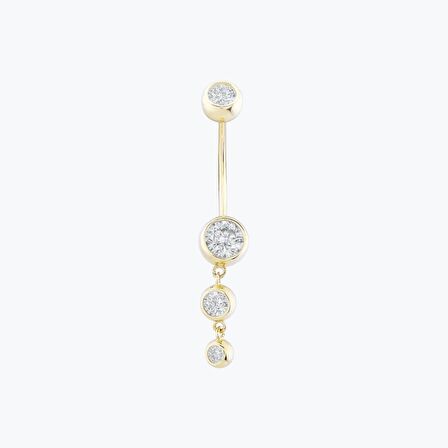 Altın Sallantılı Göbek Piercing