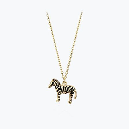 Altın Zebra Kolye