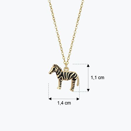 Altın Zebra Kolye