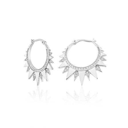 Silver Halka Küpe