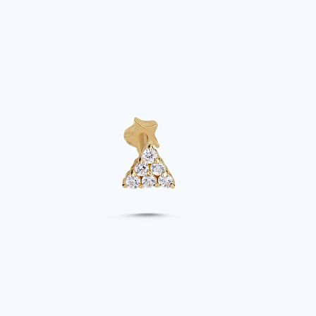 Altın Tragus Üçgen Piercing