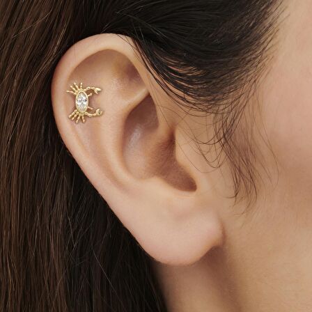 Altın Tragus Yengeç Piercing