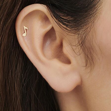 Altın Tragus Nota Piercing