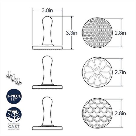 Nordicware Özel Şekilli Kurabiye Baskı Pulları