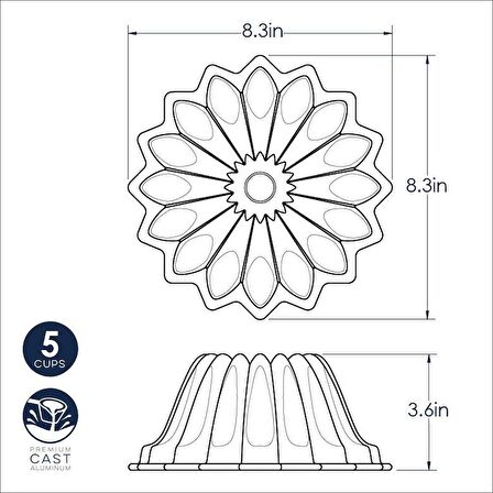 Nordicware Lotus Bundt Kek Kalıbı