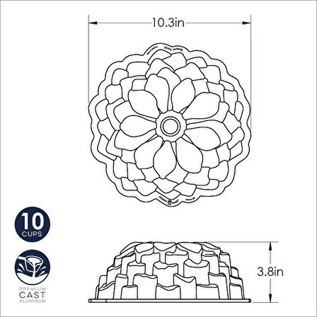 Nordicware Çicek Bundt Kek Kalıbı