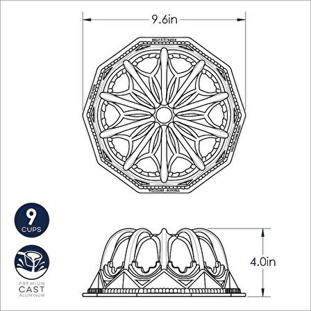 Nordicware Kubbeli Katedral Bundt Kek Kalıbı