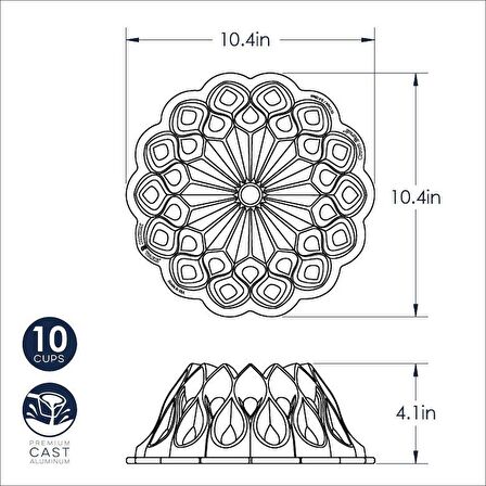 Nordicware Taç Bundt Kek Kalıbı