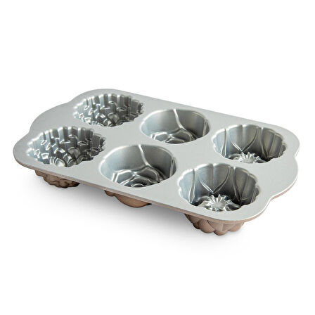 Nordicware 6´lı Mini Çiçekli Kek Kalıbı